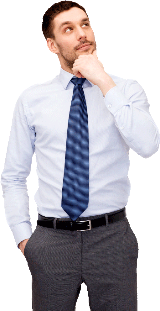 Thinking Man Png Image - Man Thinking Png (531x1000), Png Download