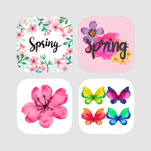 Watercolor Spring Pack On The App Store - Animated Cherry Blossom (630x630), Png Download