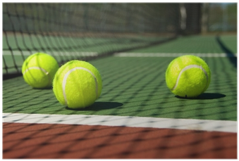 Tennis Balls On The Court (400x400), Png Download