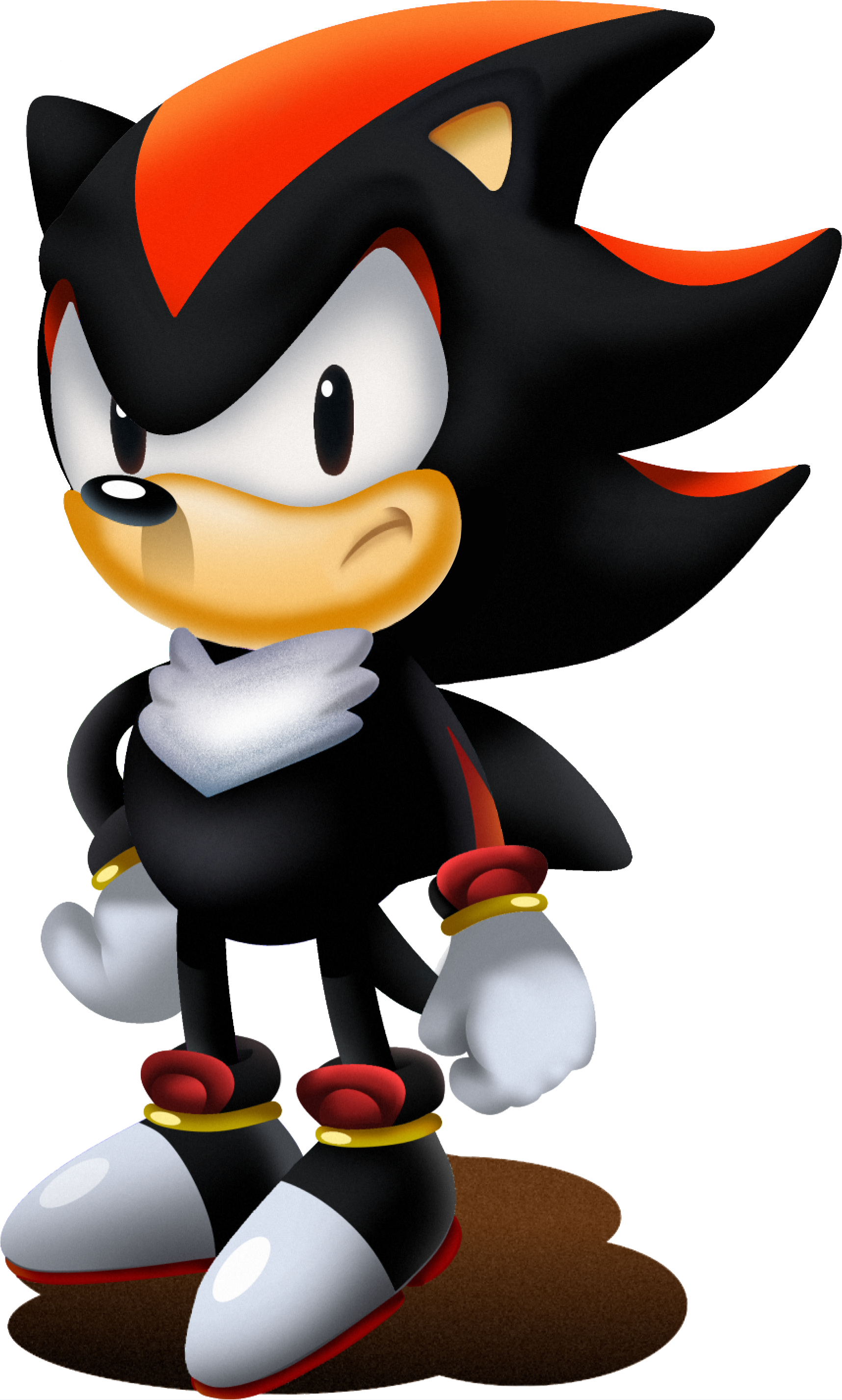 Classic Shadow The Hedgehog - Sonic The Hedgehog Classic Shadow (1716x2853), Png Download