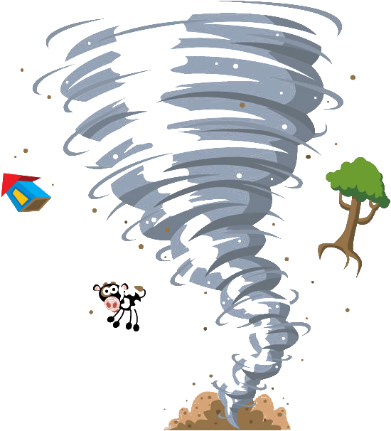 Tornado Clip Art - Tornado Clipart (550x606), Png Download