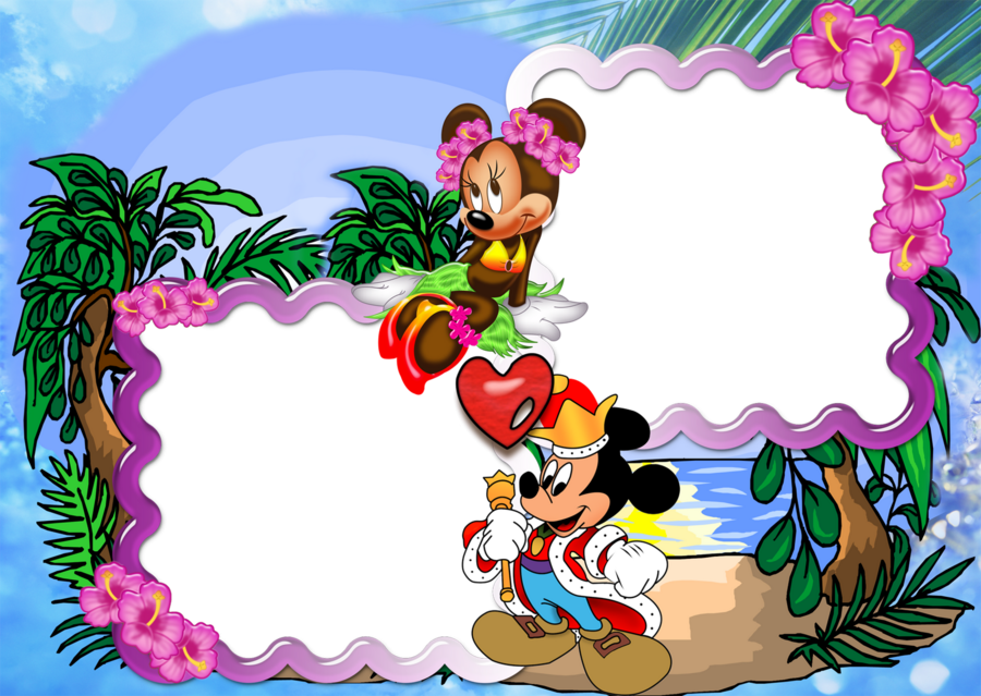 Bingkai Mickey Mouse Png Clipart Mickey Mouse Minnie - Frame Mickey And Minnie Mouse Png (900x639), Png Download
