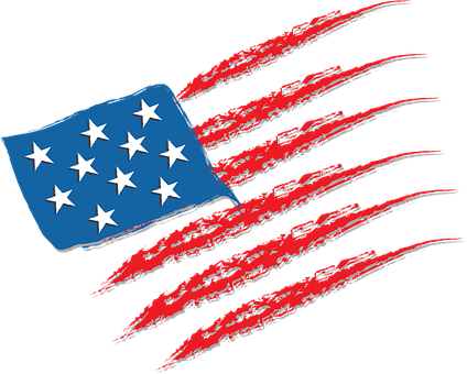 United States, The Flag - Bandeira Estados Unidos Png (424x340), Png Download
