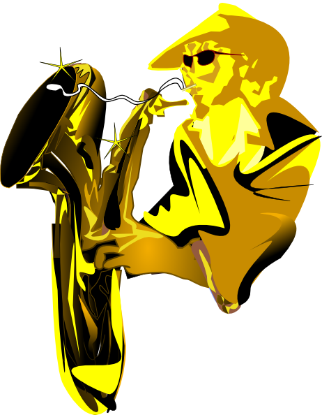 Saxophone Clipart Small - Jazz Clip Art (462x594), Png Download