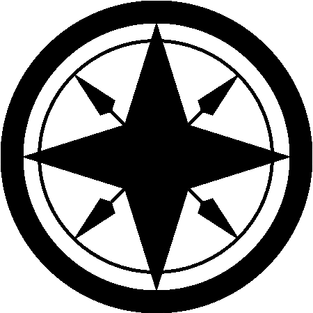 Arrow Compass Black - Science Hack Day (456x450), Png Download