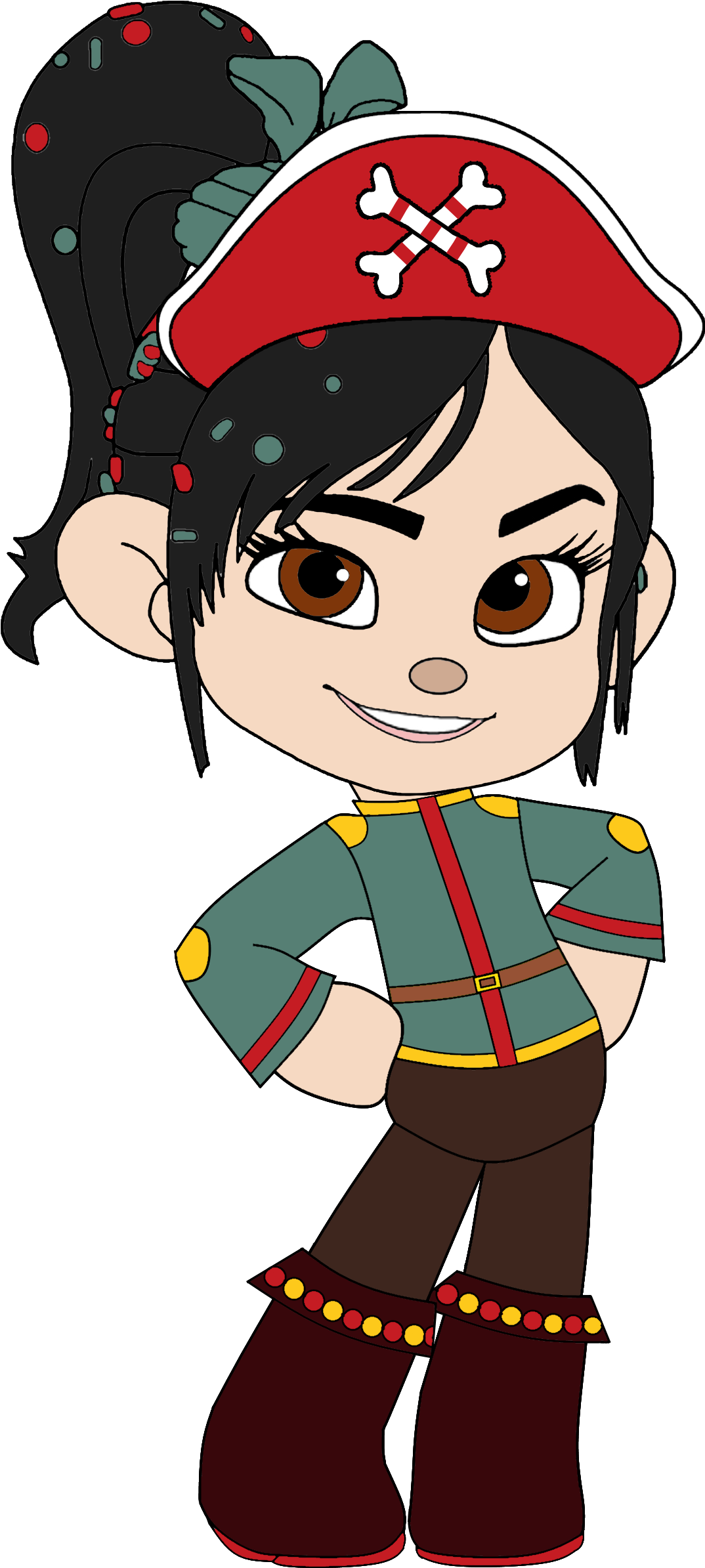 Vanellope As A Pirate Princess With Her Pirate Hat - Vanellope Von Schweetz Sonic (1120x2440), Png Download