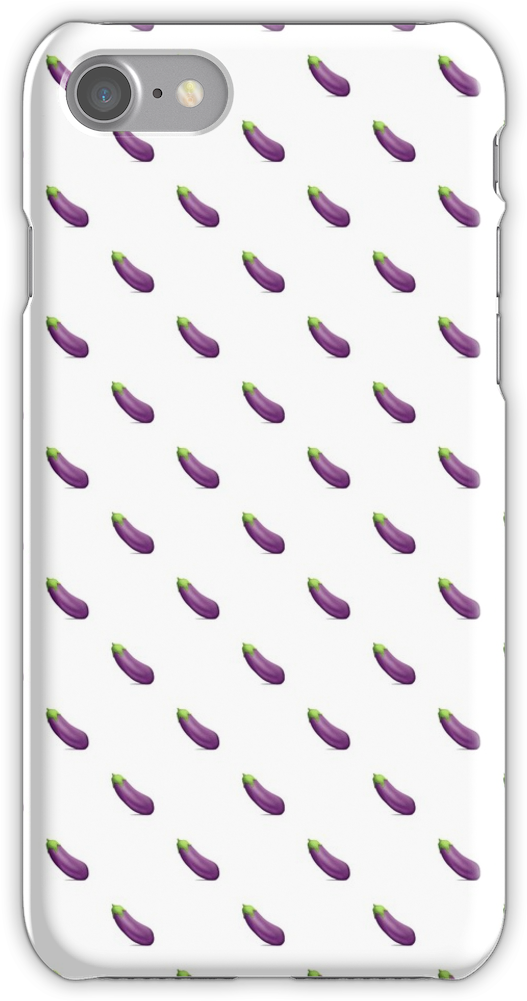 Eggplant Emoji Pattern Iphone 7 Snap Case - Tau Decay Feynman Diagram (750x1000), Png Download