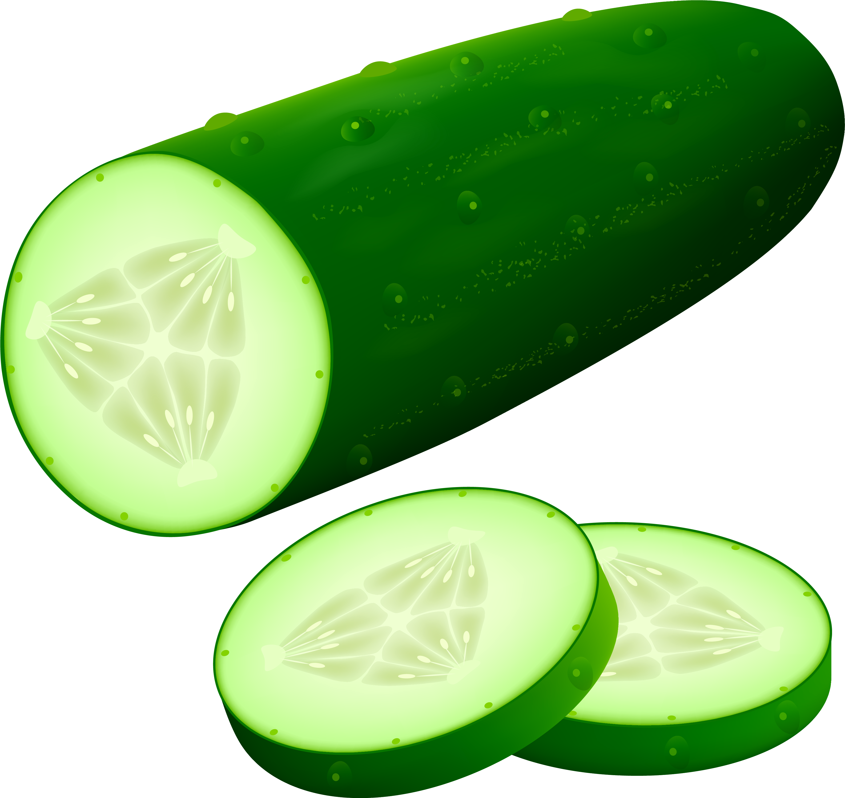 Similar Cliparts - - Cucumber Clipart (3774x3525), Png Download