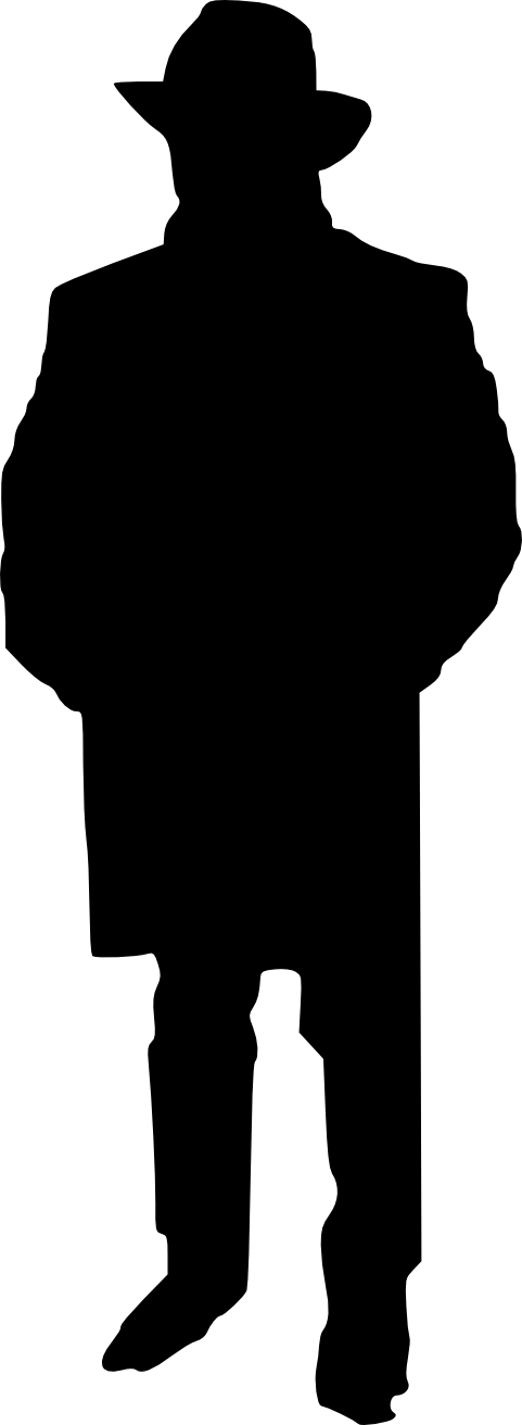 Free Download - Man Silhouette Png (481x1312), Png Download