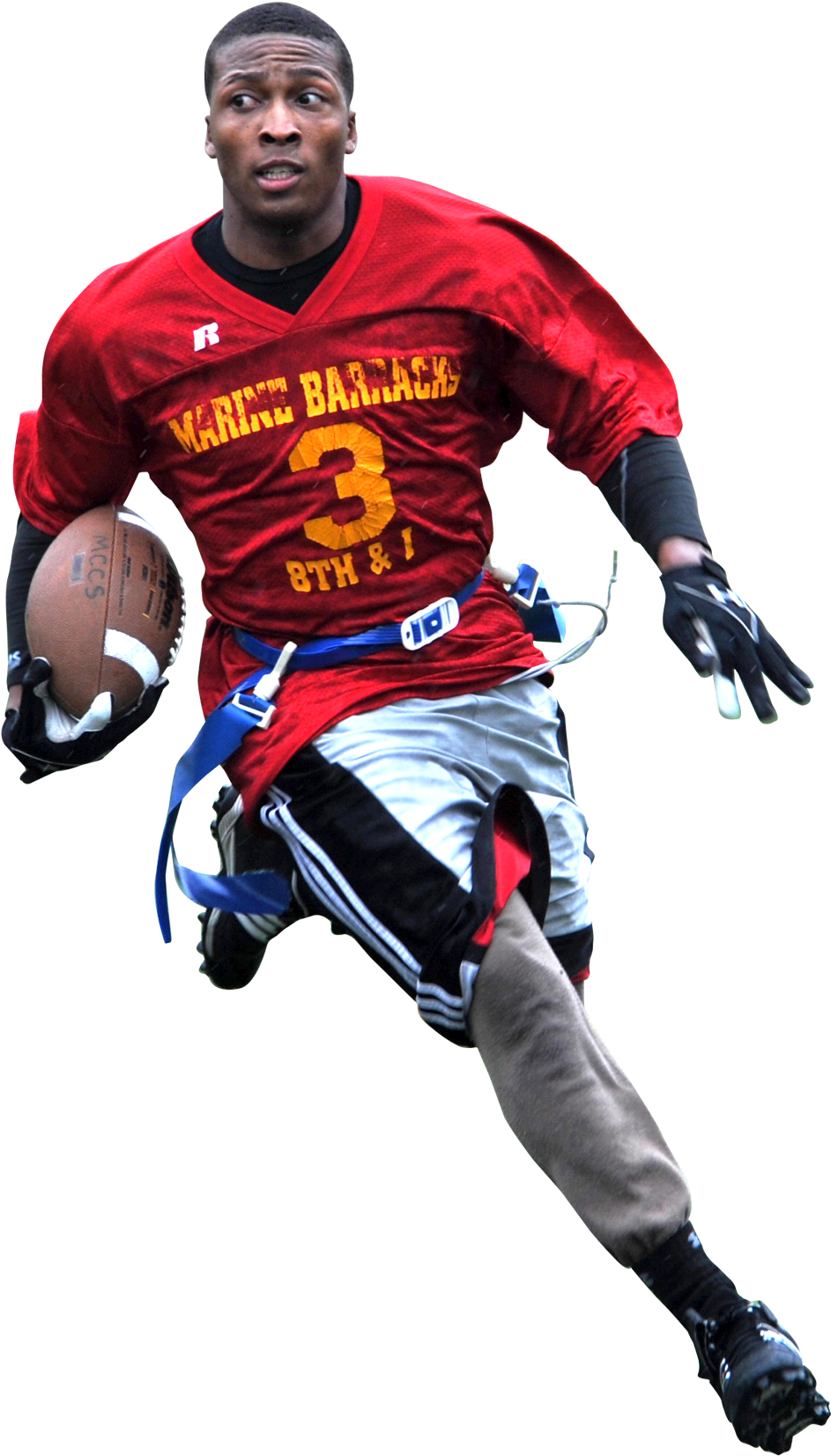 Football Png With Player (1100x1760), Png Download