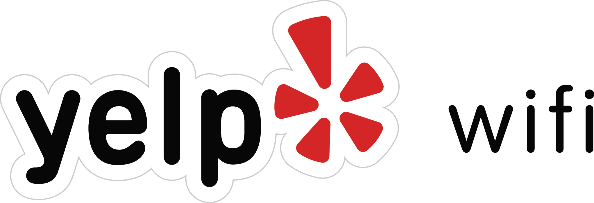 Yelp Wifi Logo (2044x698), Png Download