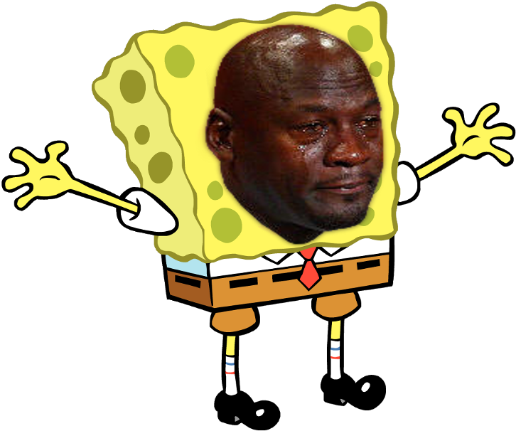 Michael Jordan Crying Spongebob (750x621), Png Download
