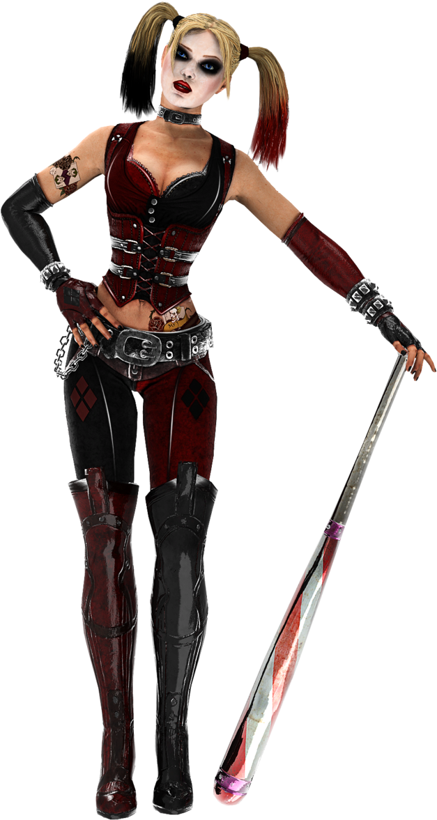 Harley Quinn By Brusya On Deviantart - Harley Quinn Arkham City Png (665x1202), Png Download