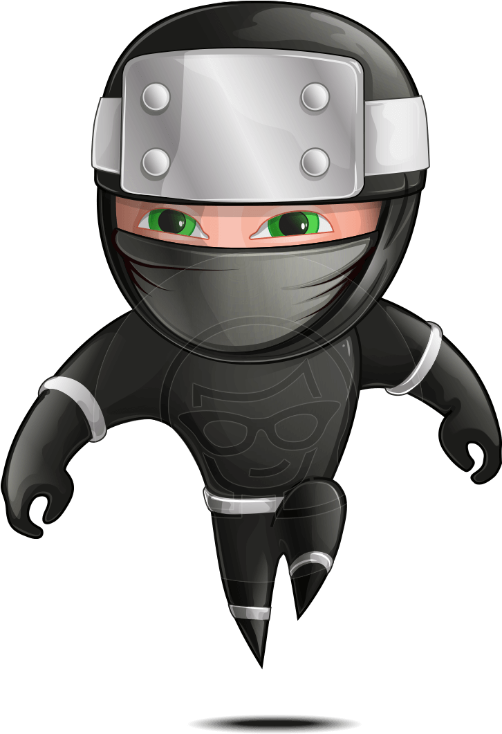 Vector Action Ninja Character - Flying Ninja Transparent (957x1060), Png Download