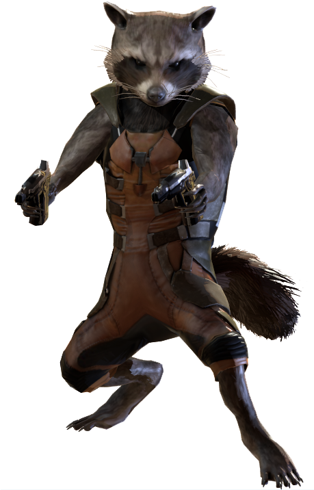Rocket Raccoon Png File - Rocket Raccoon White Background (458x729), Png Download