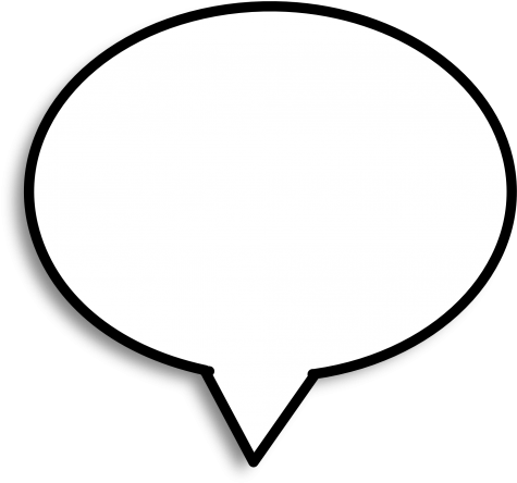 Speech Bubble Png Vector - Speech Bubble Black Background (500x460), Png Download