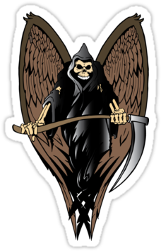 "grim Reaper" Stickers By Rott515 Redbubble - Tote Bag (375x360), Png Download