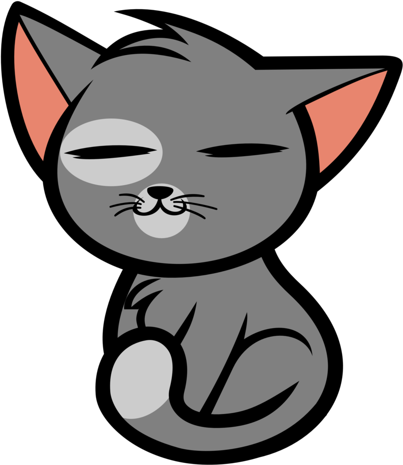 Cat Kitten Drawing Anime How To Draw Manga - Cute Cartoon Cat Png (900x978), Png Download