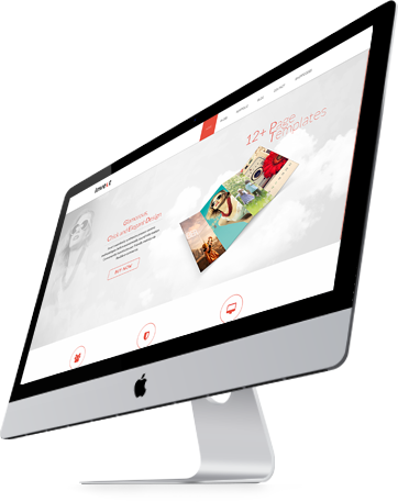 Slider 9 Imac - Template Parallax Scrolling Responsive Web Design Parallax (362x457), Png Download