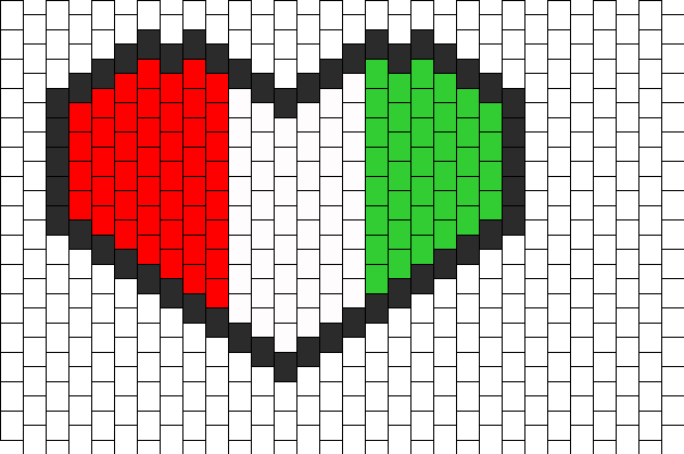Mexican Flag Bead Pattern - Kandi Mask Patterns (630x418), Png Download