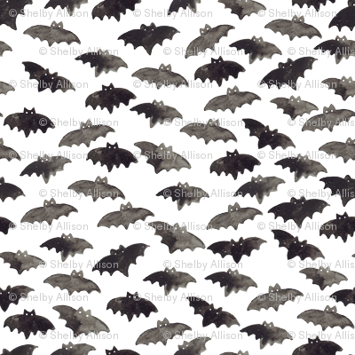 Watercolor Bats - Watercolor Bats Transparent (400x400), Png Download