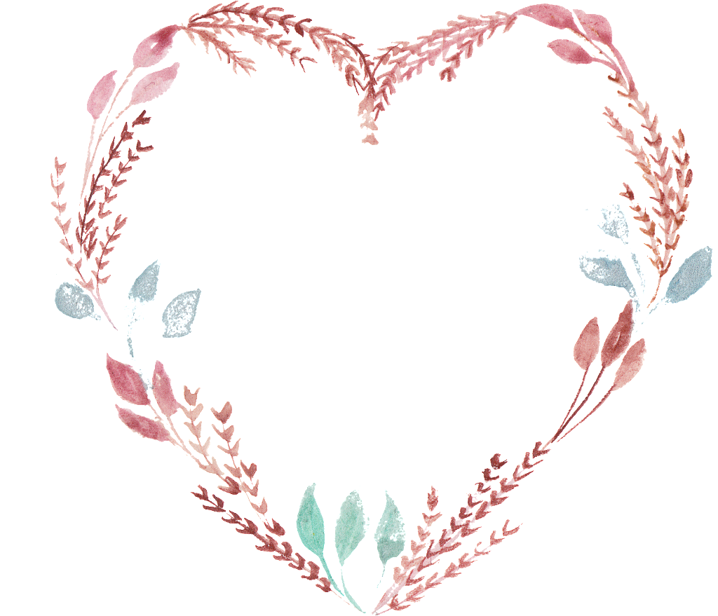Hand Painted Wreath Valentine S Day Love Transparent - Valentine's Day (1024x879), Png Download
