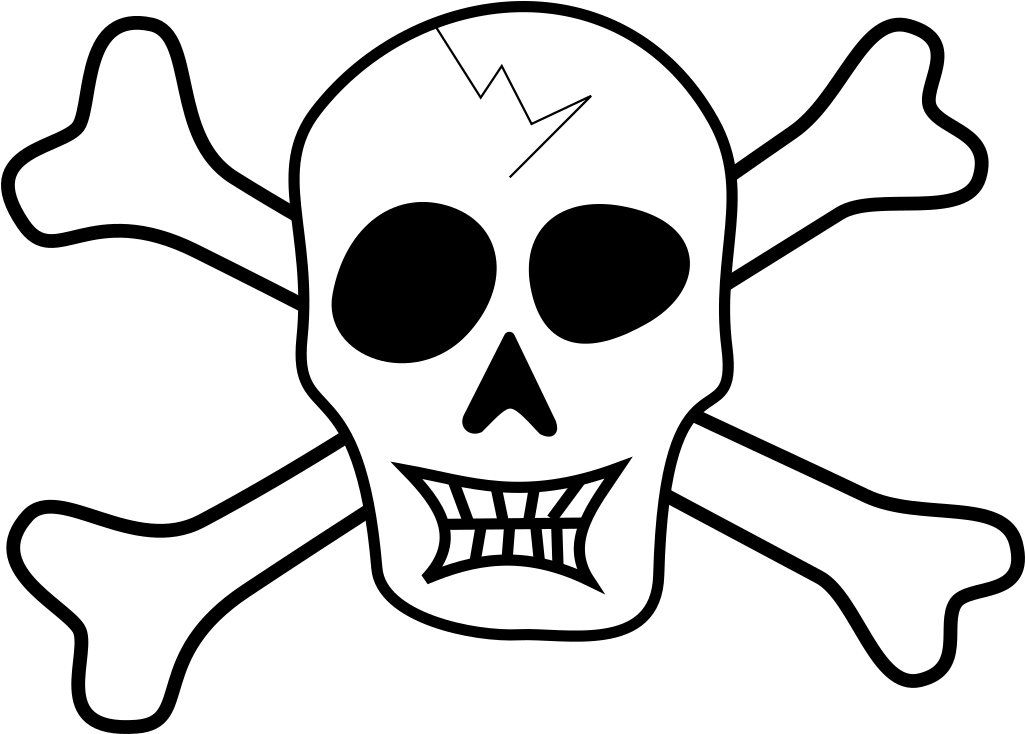 Pirate Skull And Bones Svg Clip Arts 600 X 429 Px (600x429), Png Download