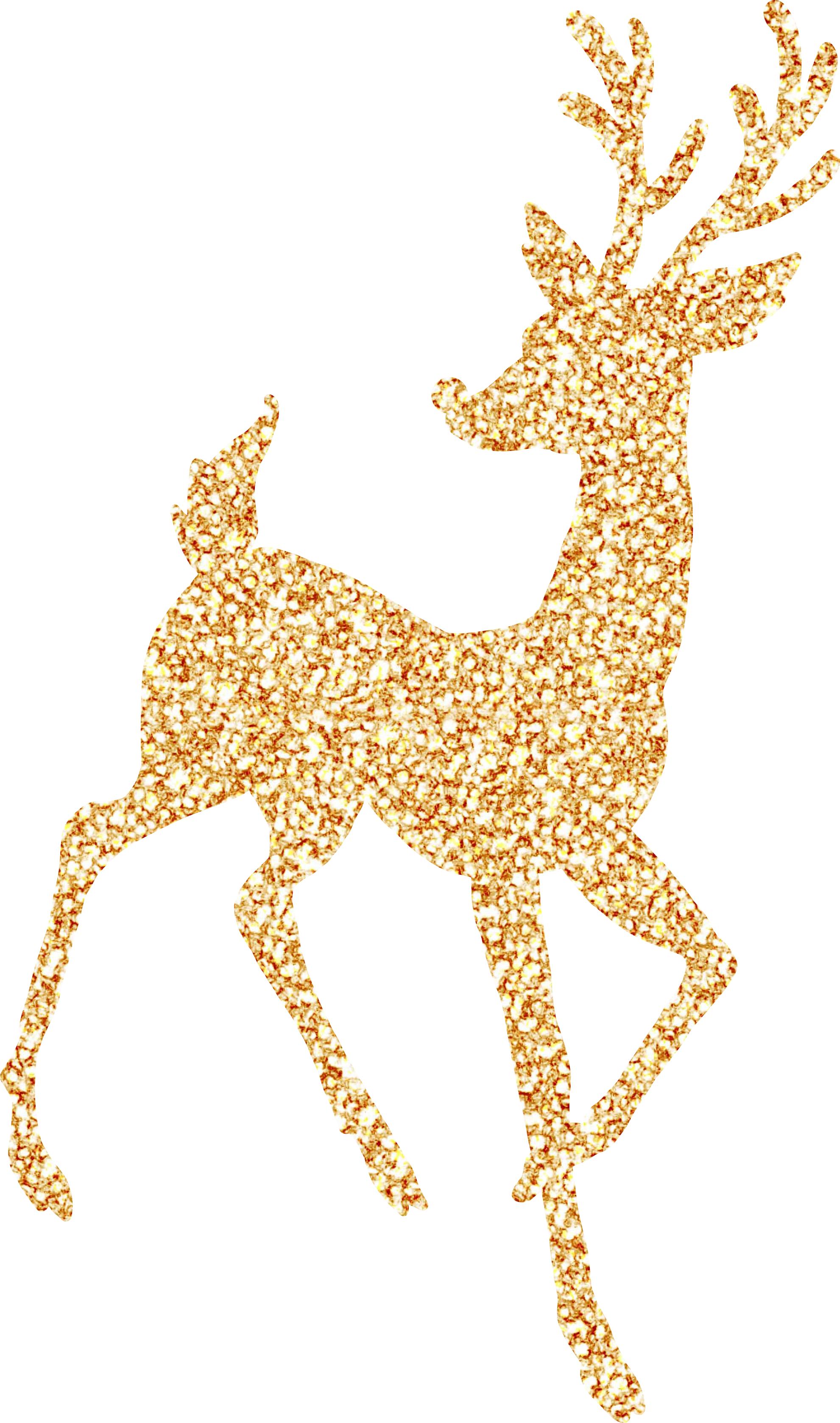 Be - Glitter Reindeer Silhouette Png (1981x3354), Png Download