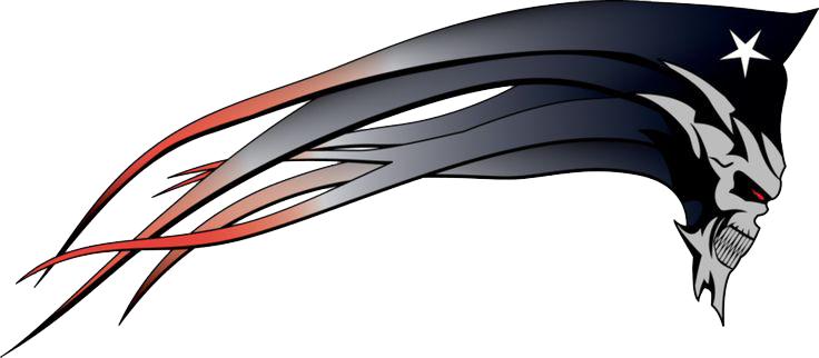 New England Patriots Png File - New England Patriots Skull Logo (736x322), Png Download