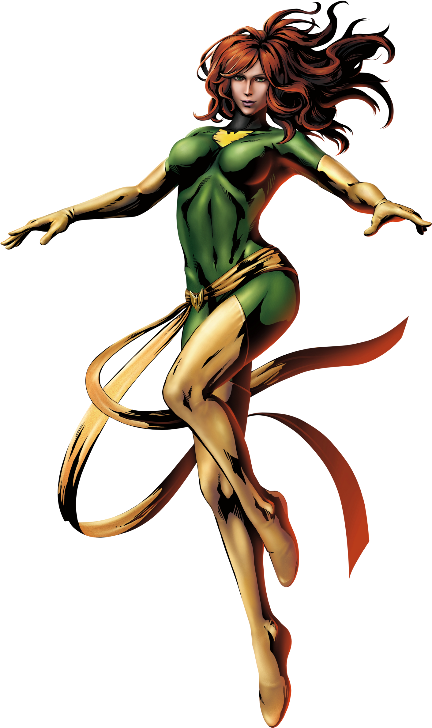 Jean Grey - Jean Grey Phoenix Green (1768x2500), Png Download