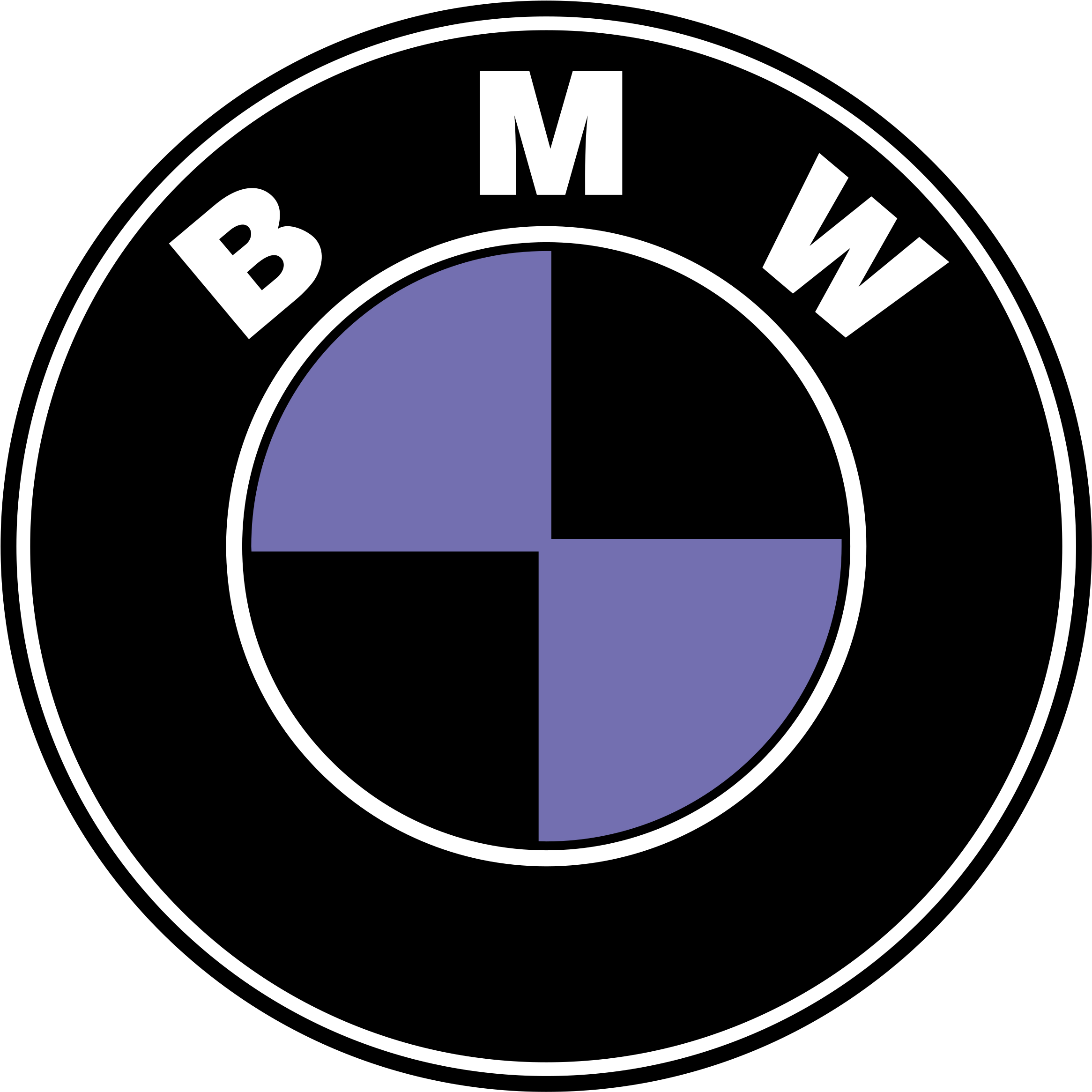 Bmw Logo Vectors - Bmw Logo Png White (407x407), Png Download