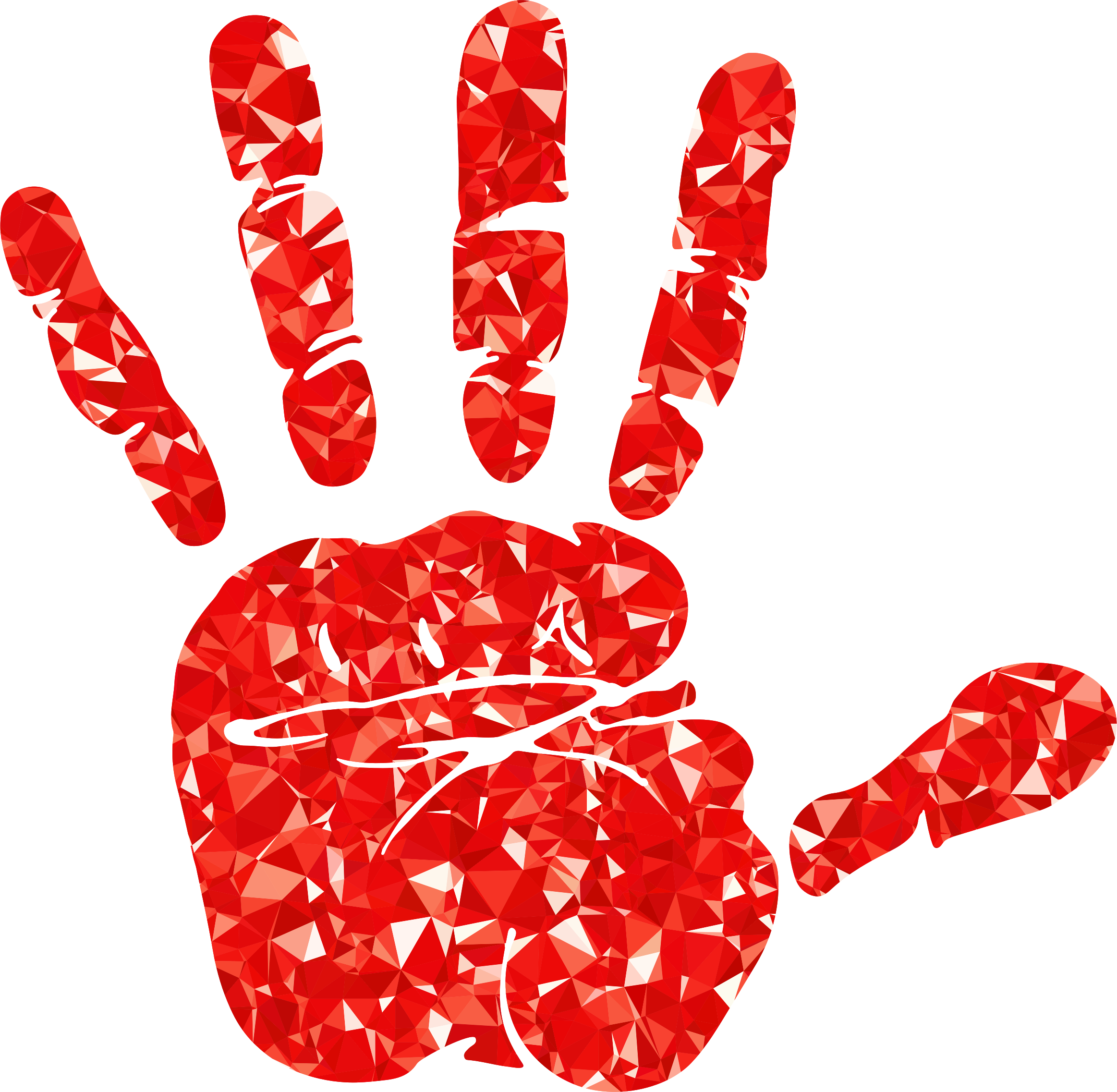 Bloody Handprint Png Clip Art Image - Hand Svg (2326x2274), Png Download