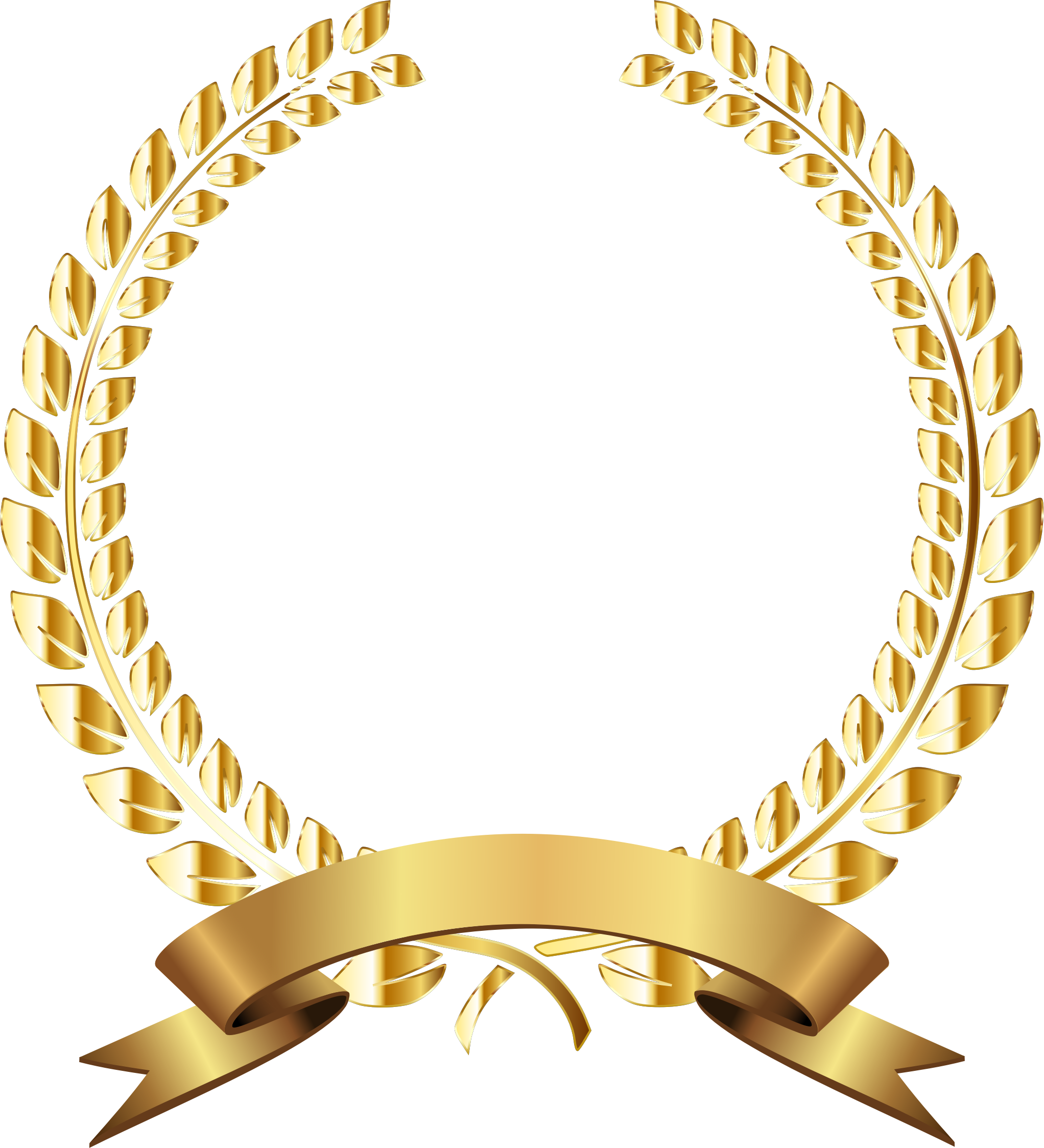 Laurel Wreath Bay Laurel Gold Award - Golden Laurel Wreath Png (682x750), Png Download