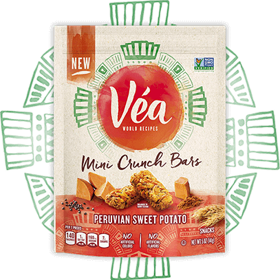 Peruvian Sweet Potato Package - Vea Crunch Bars, Peruvian Sweet Potato, Minis - 5 Oz (407x407), Png Download