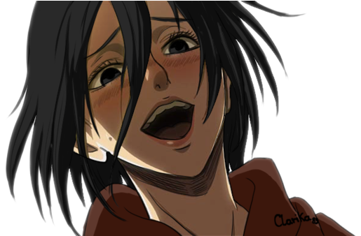 View Samegoogleiqdbsaucenao Mikalaughs , - Attack On Titan Mikasa Laughing (600x337), Png Download