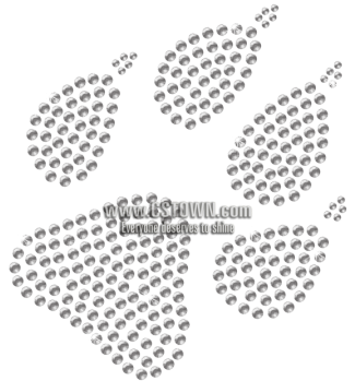 Clear Rhinestone Bear Paw Motif - Cleaning (450x450), Png Download