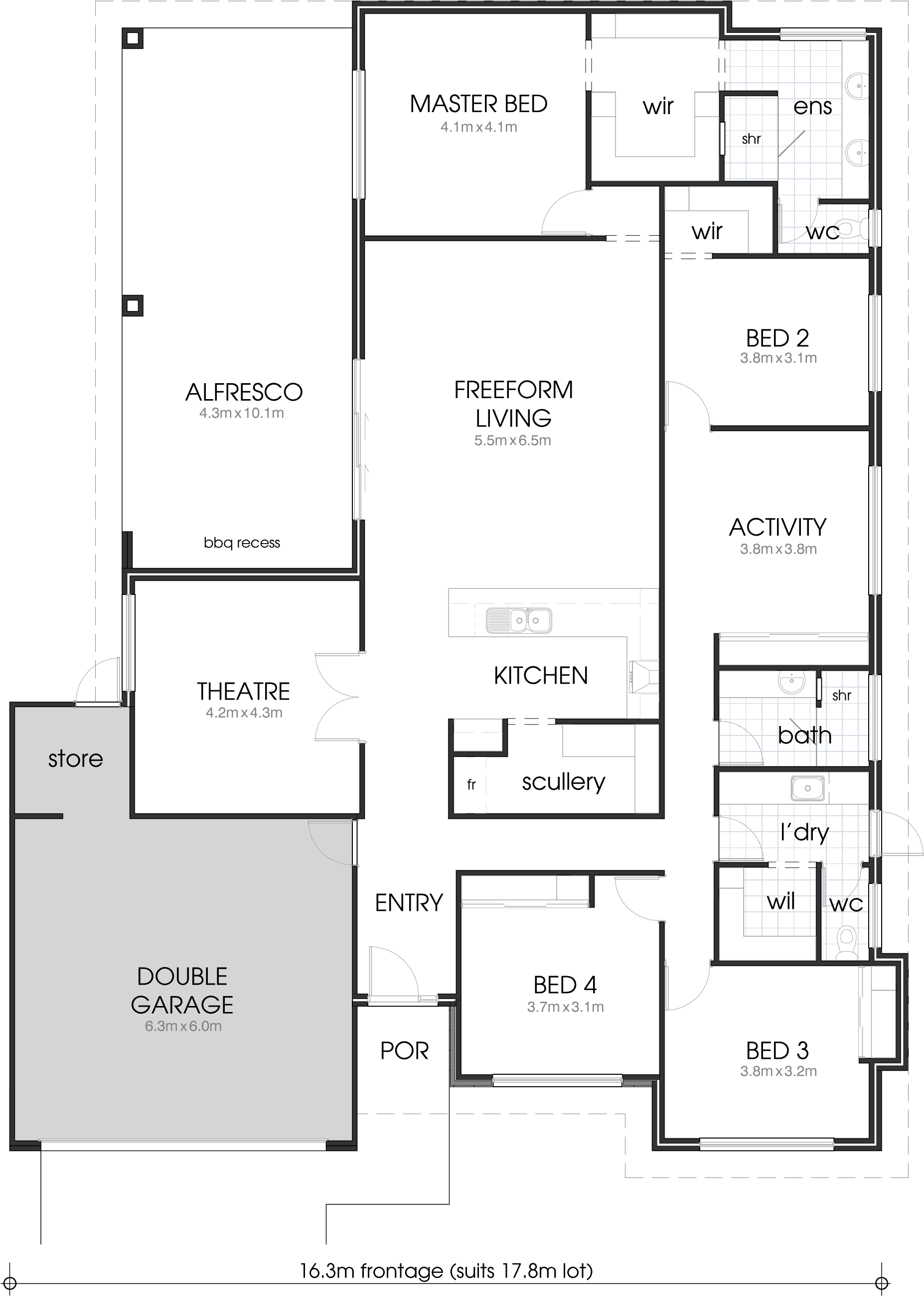 The Mikasa Features - Floor Plan (1974x2644), Png Download