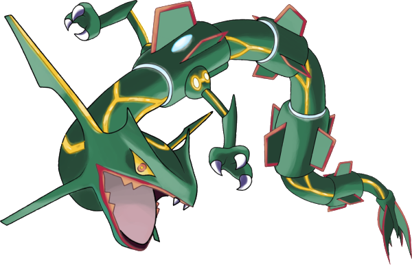 Introduced In Generation Three, Rayquaza Is A Dragon/flying - Rayquaza Delta (600x386), Png Download
