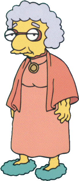 Grandma Van Houten2 - Grandma From The Simpsons (284x624), Png Download