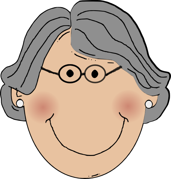 Angry Grandma Png - Grandma Clip Art (570x597), Png Download