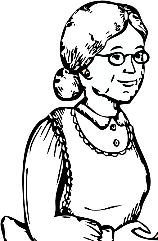 Grandma Clipart 3 Royalty Free - Grandma Clip Art (555x785), Png Download