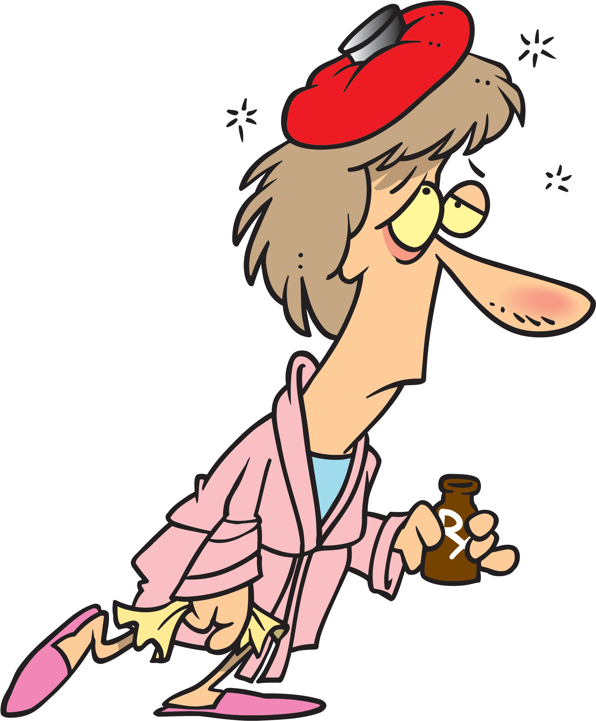 Png Ill Transparent Ill - Sick Person Clipart (2000x2416), Png Download