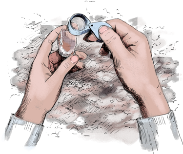 1 - Binoculars - Sketch (420x421), Png Download