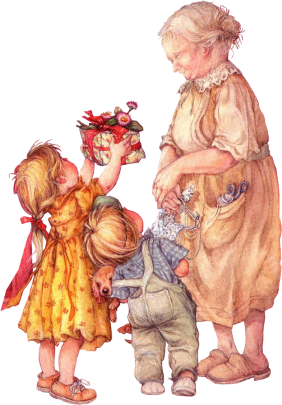 Discover - Grandmother Vintage (409x588), Png Download