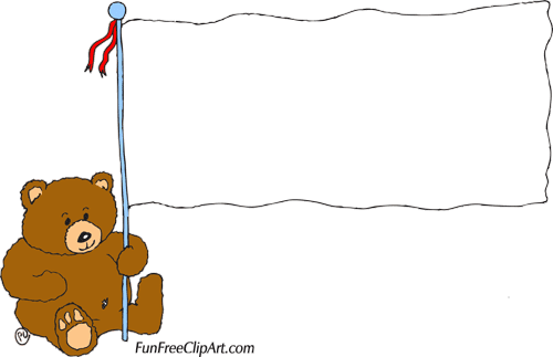 Bear Flag Sign - Teddy Bear (500x323), Png Download