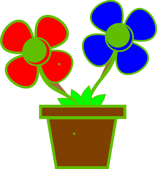 Flower Vase Clipart At Getdrawings Vase With 2 Flowers Full Size Png Download Seekpng