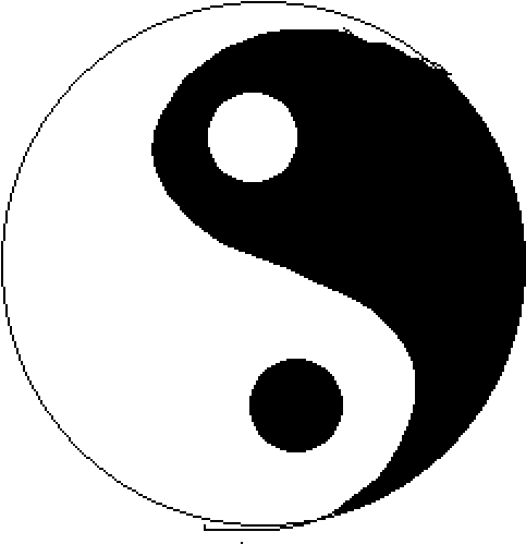 Yin Yang Symbol - Circle (1000x1000), Png Download
