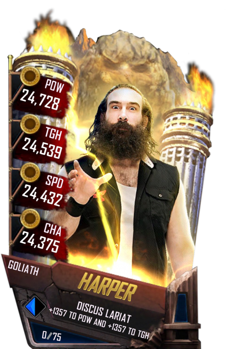 Harper S4 20 Goliath - Wwe Supercard Goliath Cards (733x1158), Png Download