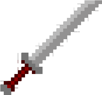 Minecraft Minecraftsticker Pixel Katana Sword Awesome - Picareta De Ferro Minecraft (359x360), Png Download