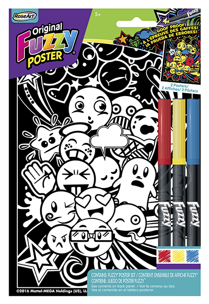 Mattel Fjb08 Roseart Fuzzy Super Tip Markers (24 Count) (600x600), Png Download